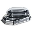 Tray without lid, black, size M (25x35cm), PET, 10 pcs.