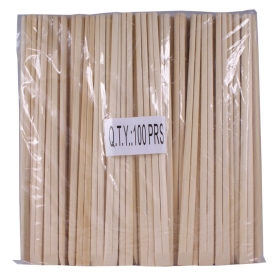 Bamboo chopsticks without covering, 100 pairs, 21cm